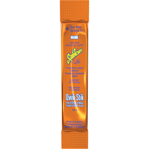Sqwincher&reg; ZERO&reg; Qwik Stik Rehydration Drink, Powder, Orange Cantin et fils