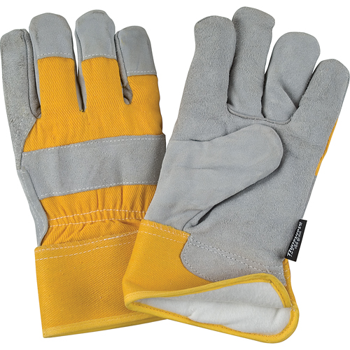 Gants d'ajusteur doubl&eacute;s pour l'hiver &agrave; chaleur sup&eacute;rieure, Moyen, Paume en Cuir de vache refendu, Doublure en Thinsulate Cantin et fils