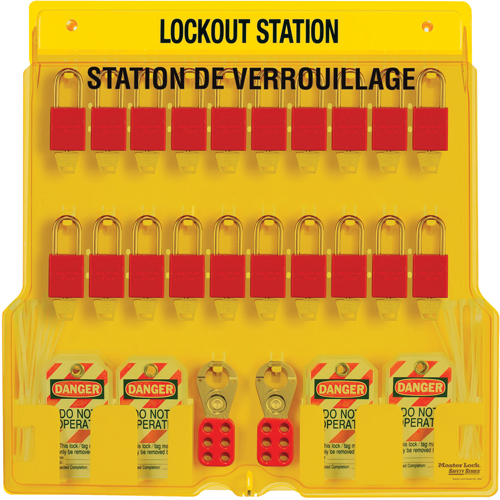 Station de verrouillage, Cadenas Aluminium, Capacit&eacute; de 20, Cadenas Compris Cantin et fils