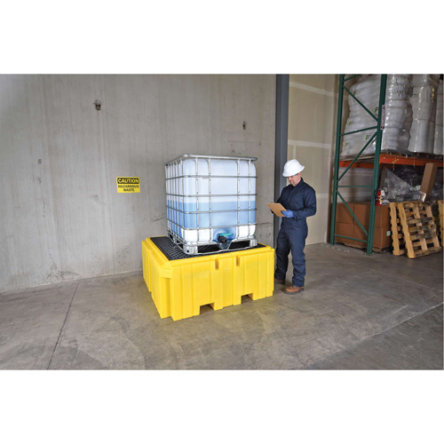 IBC Spill Pallet Plus&reg; Without Drain, 365 US gal. Spill Capacity, 62" x 62" x 28" Cantin et fils