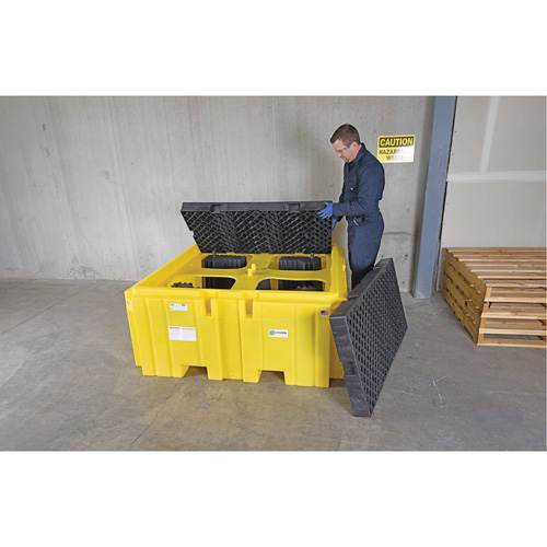 IBC Spill Pallet Plus&reg; Without Drain, 365 US gal. Spill Capacity, 62" x 62" x 28" Cantin et fils