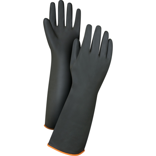 Gants de poids lourd pour la manipulation de produits chimiques, Taille Grand/9, 18" lo, Latex de caoutchouc, 30 mils Cantin et fils