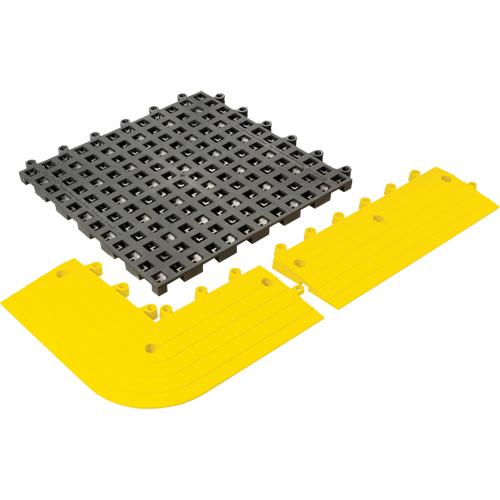 ErgoDeck&reg; General Purpose No. 564 Matting, PVC, 1-1/2' W x 1-1/2' L, 7/8" Thick, Charcoal Cantin et fils