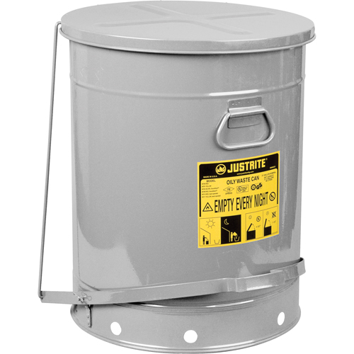 Contenants pour d&eacute;chets huileux, Homologu&eacute; FM/List&eacute; UL, 21 gal. US, Argent Cantin et fils