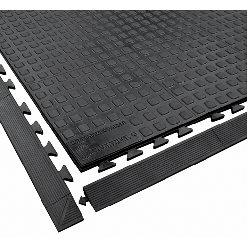 Rejuvenator Connect No. 502 Matting, Polyurethane, 3' W x 3' L, 5/8" Thick, Black Cantin et fils