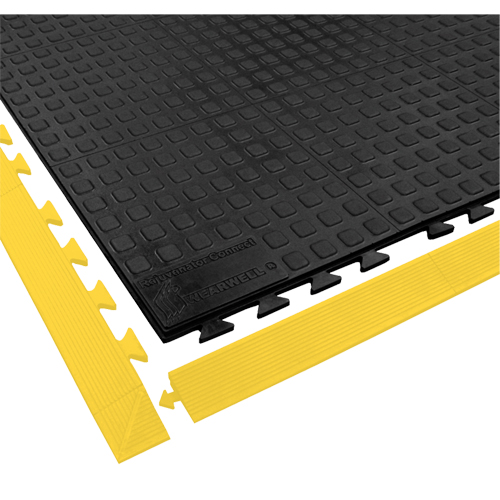 Rejuvenator Connect No. 502 Matting, Polyurethane, 3' W x 3' L, 5/8" Thick, Black Cantin et fils