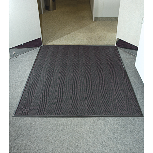 Waterhog&reg; Eco Elite Matting, Wiper/Scraper, 6' x 6' x 3/8", Grey Ash Cantin et fils