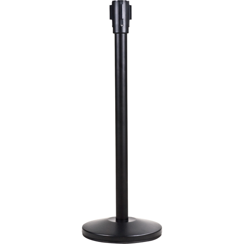 Poteau r&eacute;cepteur pour barri&egrave;res sur pieds pour le contr&ocirc;le des foules, Hauteur de 35", Noir Cantin et fils