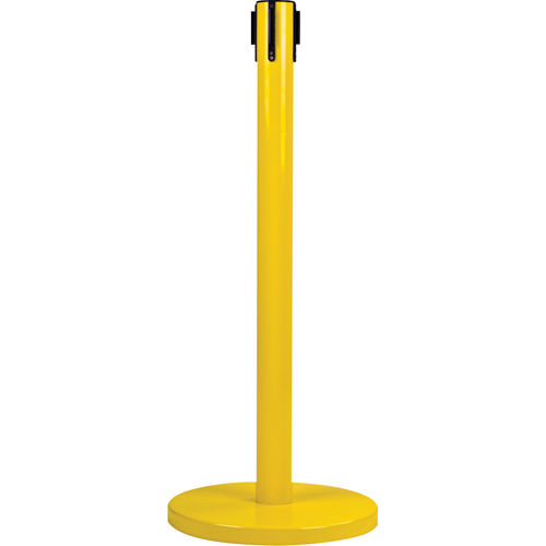 Poteau r&eacute;cepteur pour barri&egrave;res sur pieds pour le contr&ocirc;le des foules, Hauteur de 35", Jaune Cantin et fils