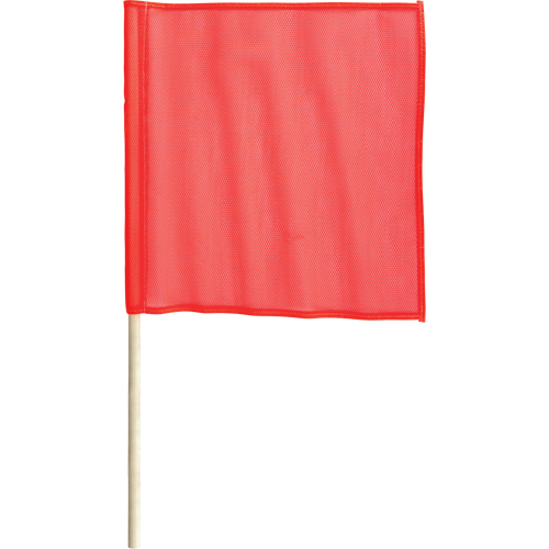Traffic Safety Flags, Mesh, With Handle Cantin et fils