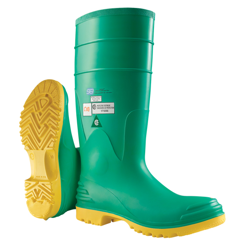 Hazmax&reg; 16" Kneeboot, PVC, Steel Toe, Size 14, Puncture Resistant Sole Cantin et fils