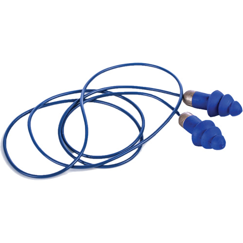 Bouchons d'oreille r&eacute;utilisables et d&eacute;tectable Rockets, Avec cordon, Taille unique, Vrac - &eacute;tui en plastique, NRR dB 27 Cantin et fils