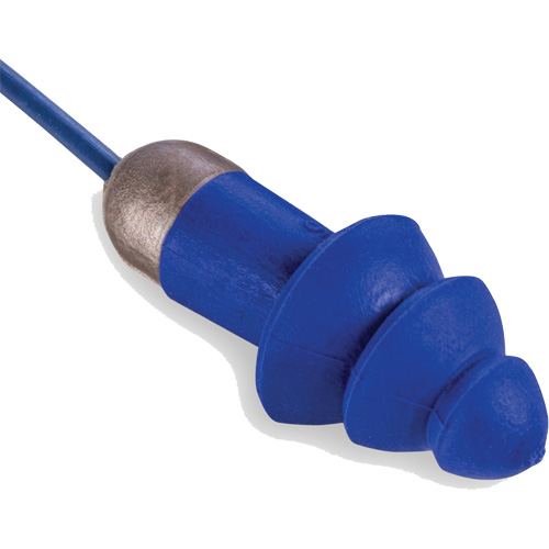 Bouchons d'oreille r&eacute;utilisables et d&eacute;tectable Rockets, Avec cordon, Taille unique, Vrac - &eacute;tui en plastique, NRR dB 27 Cantin et fils