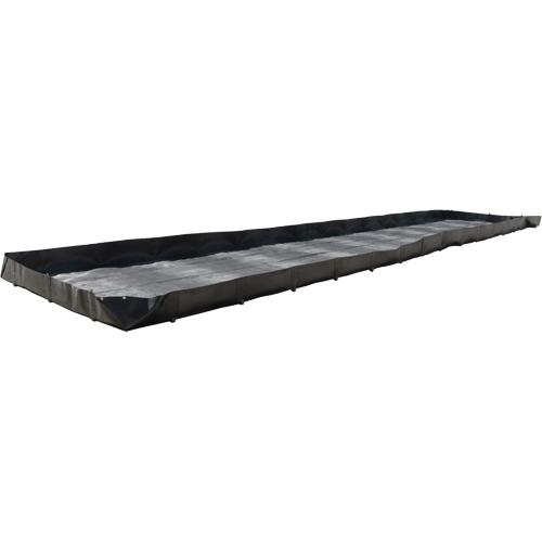 Frac Tank Berm, 3740 US gal. Capacity, 50' W x 10' L x 12" H, L-Bracket Cantin et fils