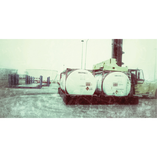 Double ISO Tank Berm, 7180 US gal. Capacity, 24' W x 20' L x 24" H, L-Bracket Cantin et fils