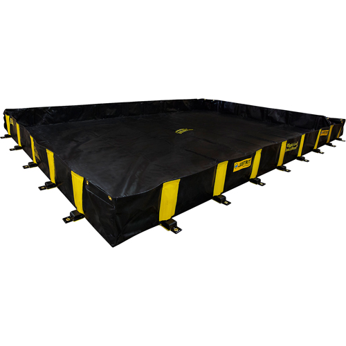 Rigid-Lock QuickBerm&reg;, 2990 US gal. Capacity, 20' W x 20' L x 12" H, Stake Wall Cantin et fils