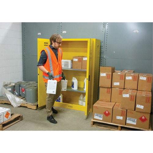 Armoire pour produits inflammables, 45 gal., 2 Porte(s), 43" La x 65" h x 18" p Cantin et fils