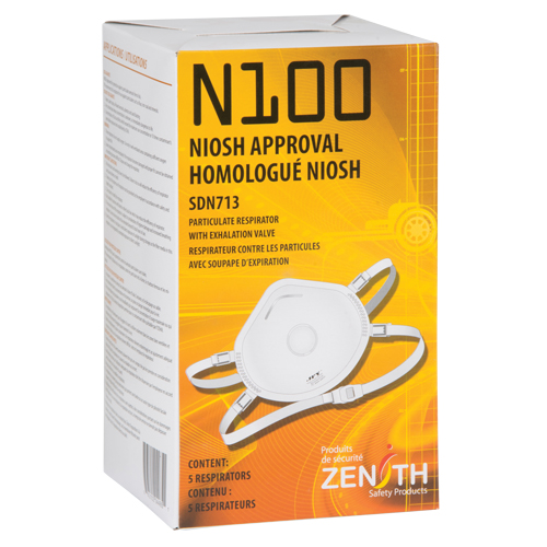 Respirateur contre les particules, N100, Certifi&eacute; NIOSH, Moyen/grand Cantin et fils
