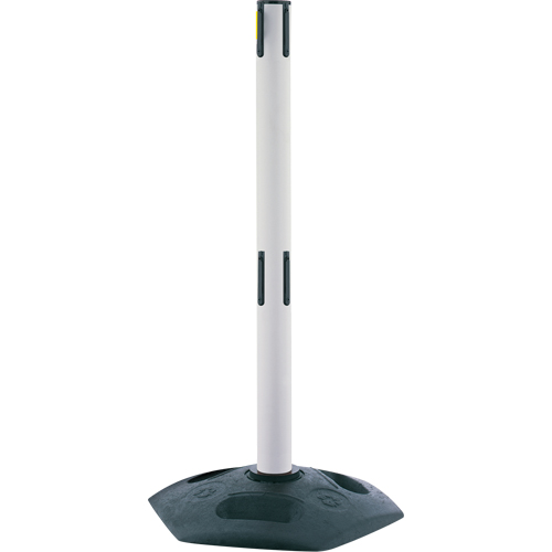 Poteau receveur robuste &agrave; ligne double, Hauteur de 38", Blanc Cantin et fils