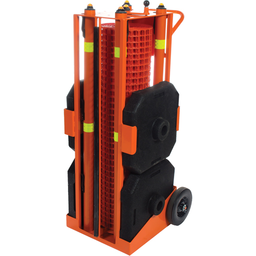 Zone de s&eacute;curit&eacute; portative , 100' lo, Acier, Orange Cantin et fils