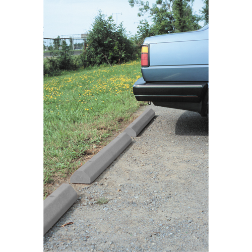 Car Stops, Plastic, 6' L, Grey Cantin et fils
