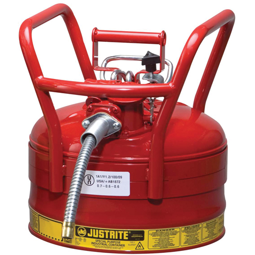 D.O.T. AccuFlow Safety Cans, Type II, Steel, 2.5 US gal., Red, FM Approved Cantin et fils