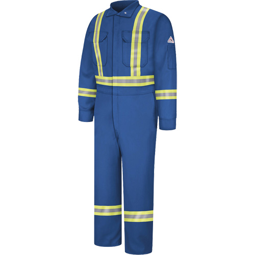 Flame-Resistant Premium Coveralls with Reflective Trim, Size 38, Royal Blue, 12.2 cal/cm² Cantin et fils