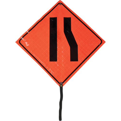 Narrow Road Rolled Sign, 24" x 24", Vinyl, Pictogram Cantin et fils