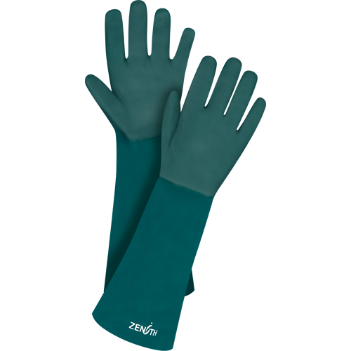 Gants verts &agrave; double enduit, 18" lo, PVC, Doublure en Jersey de coton, 70 mils Cantin et fils