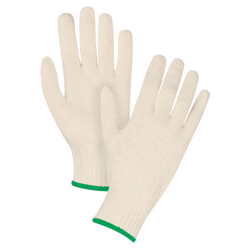 Gants en tricot d'usage standard, Poly/coton, Calibre 7, Moyen Cantin et fils