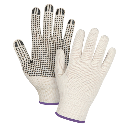 Gants tricot&eacute;s de poids lourd, Poly/coton, Un c&ocirc;t&eacute;, Calibre 7, T-petit Cantin et fils