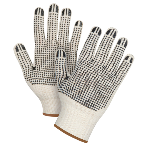 Gants tricot&eacute;s de poids lourd &agrave; deux c&ocirc;t&eacute;s avec pois, Poly/coton, Deux c&ocirc;t&eacute;s, Calibre 7, Grand Cantin et fils