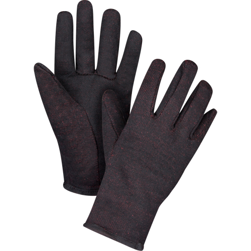 Jersey Gloves, Large, Brown, Red Fleece, Slip-On Cantin et fils