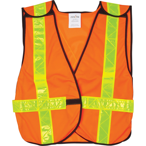 Veste de s&eacute;curit&eacute; d'usage standard, Orange haute visibilit&eacute;, Moyen, Polyester Cantin et fils