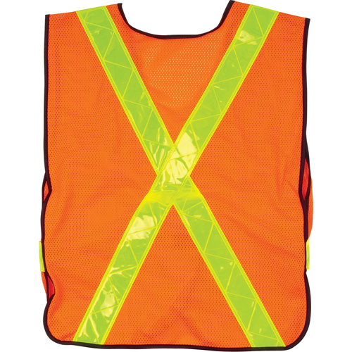 Veste de s&eacute;curit&eacute; d'usage standard, Orange haute visibilit&eacute;, Moyen, Polyester Cantin et fils