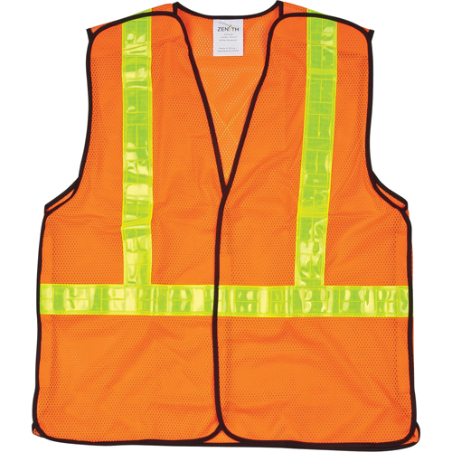 Veste de s&eacute;curit&eacute; pour la circulation d&eacute;tachable en cinq points, Orange haute visibilit&eacute;, Moyen, Polyester Cantin et fils