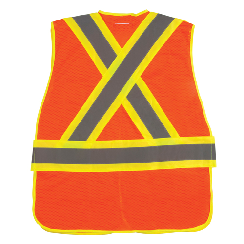 CSA Compliant High Visibility Surveyor Vest, High Visibility Orange, Medium, Polyester Cantin et fils