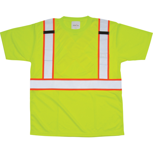 T-shirt conforme &agrave; la CSA, Polyester, Moyen, Jaune lime haute visibilit&eacute; Cantin et fils