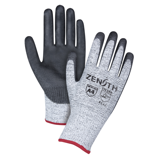 Gants &eacute;lastiques sans coutures r&eacute;sistants &agrave; la coupe, Taille Petit/7, Calibre 13, Rev&ecirc;tement Polyur&eacute;thane, Enveloppe en PEHP, ANSI/ISEA 105 niveau 4/EN 388 niveau 5 Cantin et fils