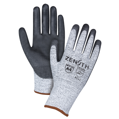 Gants &eacute;lastiques sans coutures r&eacute;sistants &agrave; la coupe, Taille Grand/9, Calibre 13, Rev&ecirc;tement Polyur&eacute;thane, Enveloppe en PEHP, ANSI/ISEA 105 niveau 4/EN 388 niveau 5 Cantin et fils