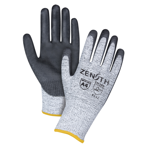 Gants &eacute;lastiques sans coutures r&eacute;sistants &agrave; la coupe, Taille 2T-Grand/11, Calibre 13, Rev&ecirc;tement Polyur&eacute;thane, Enveloppe en PEHP, ANSI/ISEA 105 niveau 4/EN 388 niveau 5 Cantin et fils