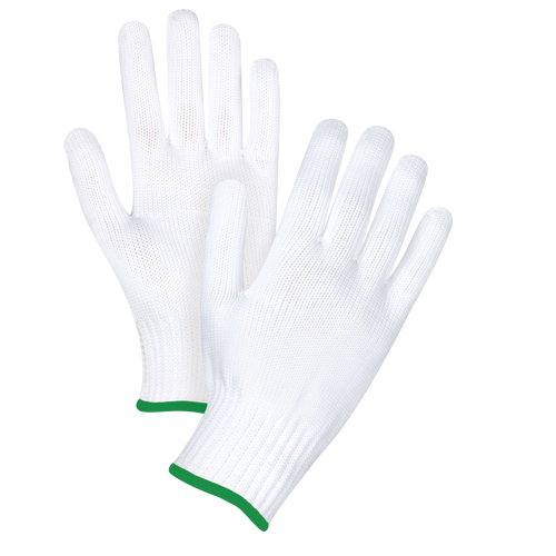 Gants tricot&eacute;s sans couture, Polyester, Calibre 10, Moyen Cantin et fils