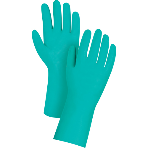Premium Diamond-Grip Chemical-Resistant Gloves, Size Small/7, 13" L, Nitrile, 11-mil Cantin et fils