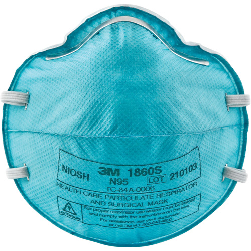 Respirateur 1860S contre les particules pour les soins de la sant&eacute;, N95, Certifi&eacute; NIOSH, Petit Cantin et fils