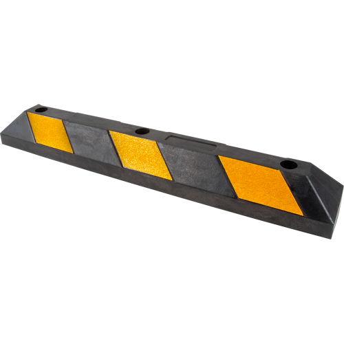 Butoir pour espace de stationnement, Caoutchouc, 3' l, Noir/Jaune Cantin et fils