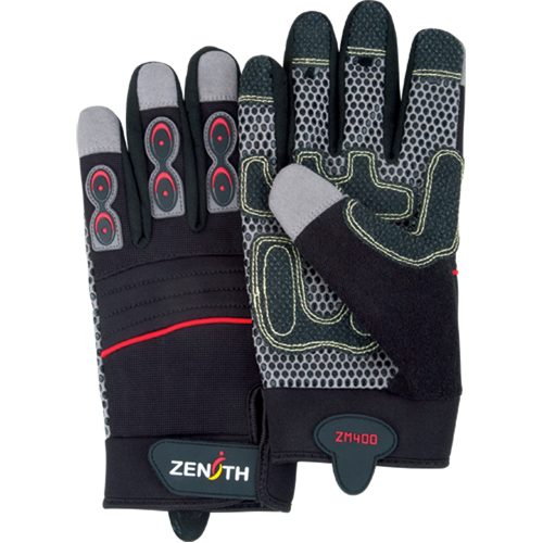 Gants pour m&eacute;canicien ZM400 de premi&egrave;re qualit&eacute;, Paume Synth&eacute;tique, Taille Moyen Cantin et fils