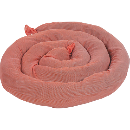 Remblais tubulaires absorbants, Mati&egrave;res dangereuses, Absorption 50 gal., 3" la x 8' lo, Pqt de 15 Cantin et fils