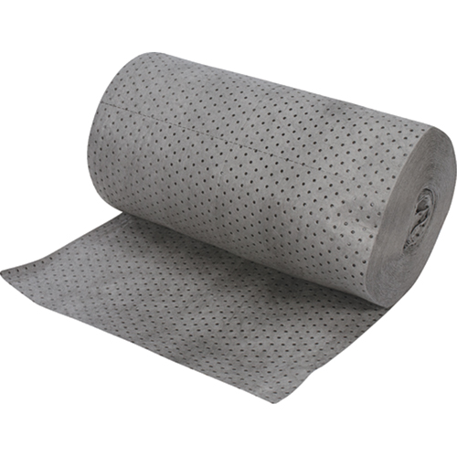 Industrial-Grade Fine Fibre Sorbent Rolls, Mediumweight, 150' L x 30" W, 50 gal. Absorbancy Cantin et fils