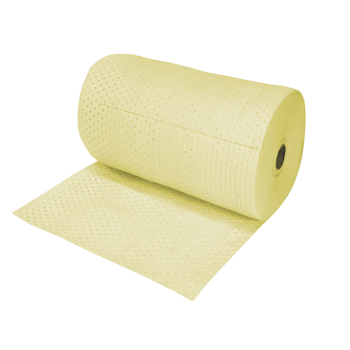 Industrial-Grade Fine Fibre Sorbent Rolls, Mediumweight, 150' L x 30" W, 50 gal. Absorbancy Cantin et fils