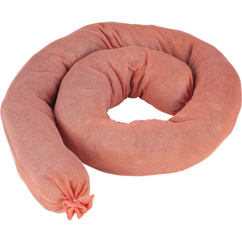 Remblais tubulaires absorbants, Mati&egrave;res dangereuses, Absorption 40 gal., 3" la x 4' lo, Pqt de 25 Cantin et fils
